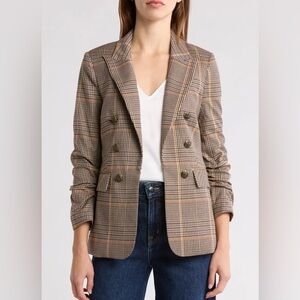 VERONICA BEARD Beacon Check Houndstooth Dickey Jacket Blazer
